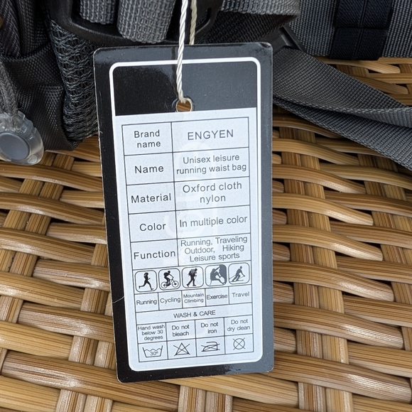 Engyen Pink Gray Fanny Waist Pack Crossbody Bag Water-Resistant Nylon NWT - Picture 12 of 12